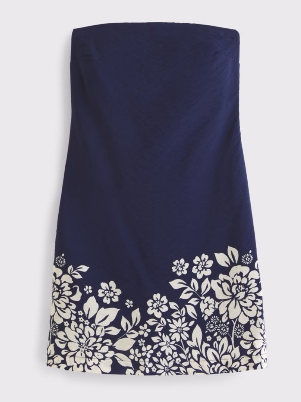 Abercrombie & Fitch Scarlett Strapless Skort Dress with Cream Floral Hem